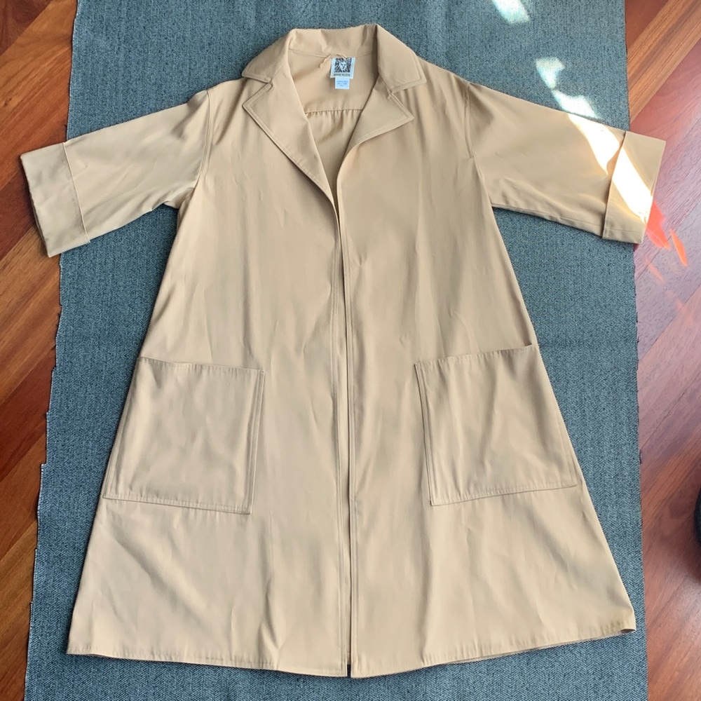 Khaki Tan Belted Jacket Vintage Anne Klein, Size S/M - Picture 8 of 12